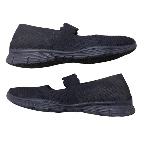 Skechers Seager Power Hitter Engineered Knit Mary Jane in Black Size 7 1/2 - Picture 4 of 10